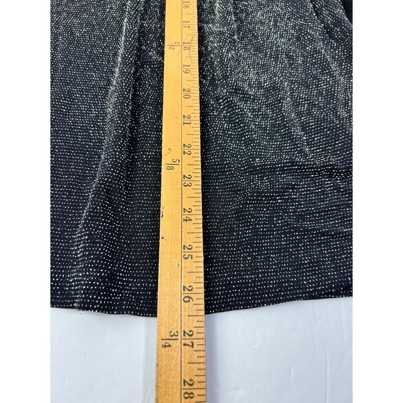 Onyx Nite Sparkly Open Front Cardigan Built-In Tank Metallic Black Party Top L - Picture 4 of 13